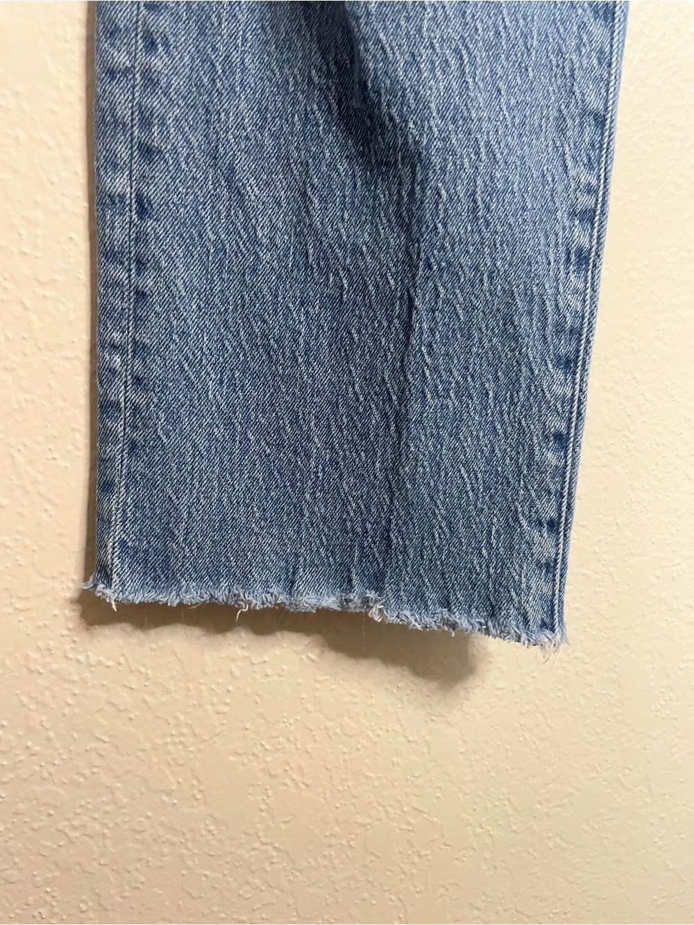 Madewell 90s Straight Jeans 24 Enmore Wash High Rise Raw Hem - Picture 4 of 12